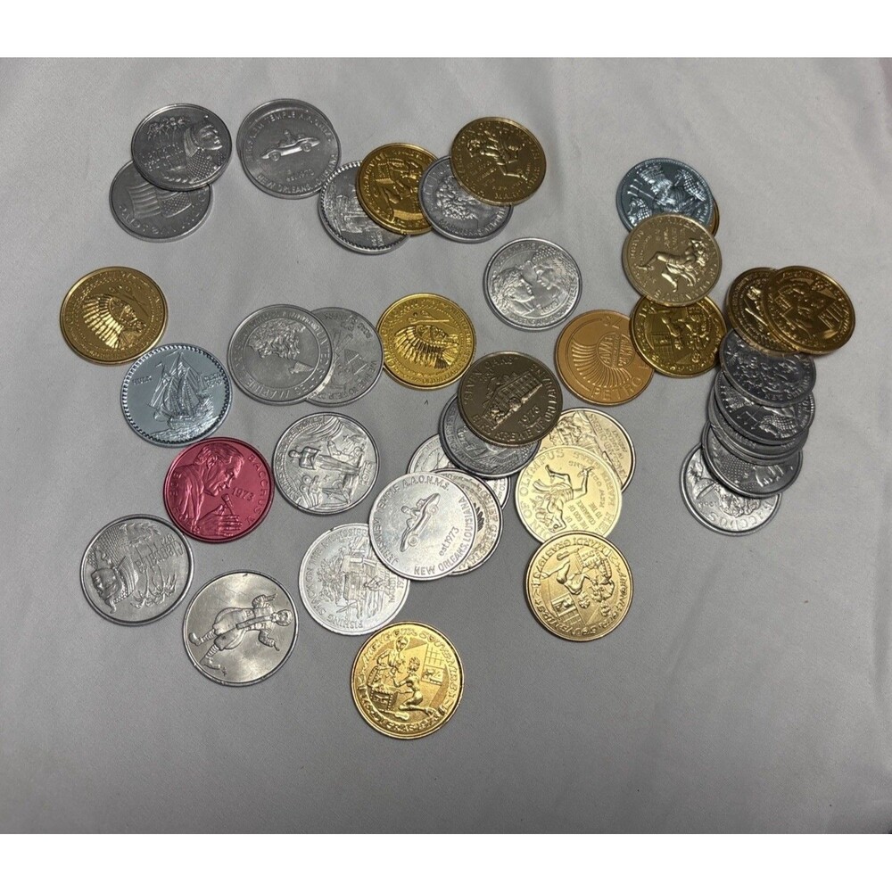 Vintage Mardi Gras Aluminum Tokens From 1970s  (43)